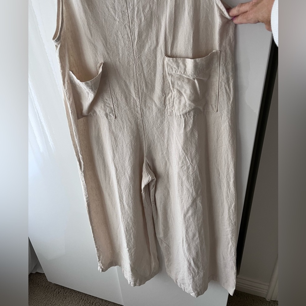 *SOLD- NOT AVAILABLE * Linen Overalls - Picture 2 of 7